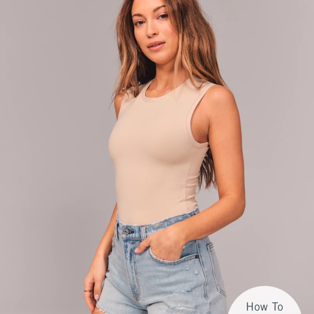 Abercrombie SoftAF Seamless Crewneck Tank Bodysuit
